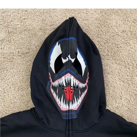 CLEARANCE Marvel Venom Full Face Zip Up Hoodie Cosplay Costume - Picture 8 of 14